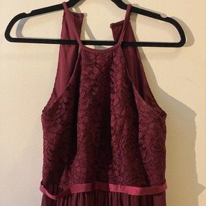 David’s Bridal Wine Bridesmaid Dress